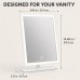 12-Inch LED Makeup Mirror, 3 Light Modes, Dimmable, 10X, White